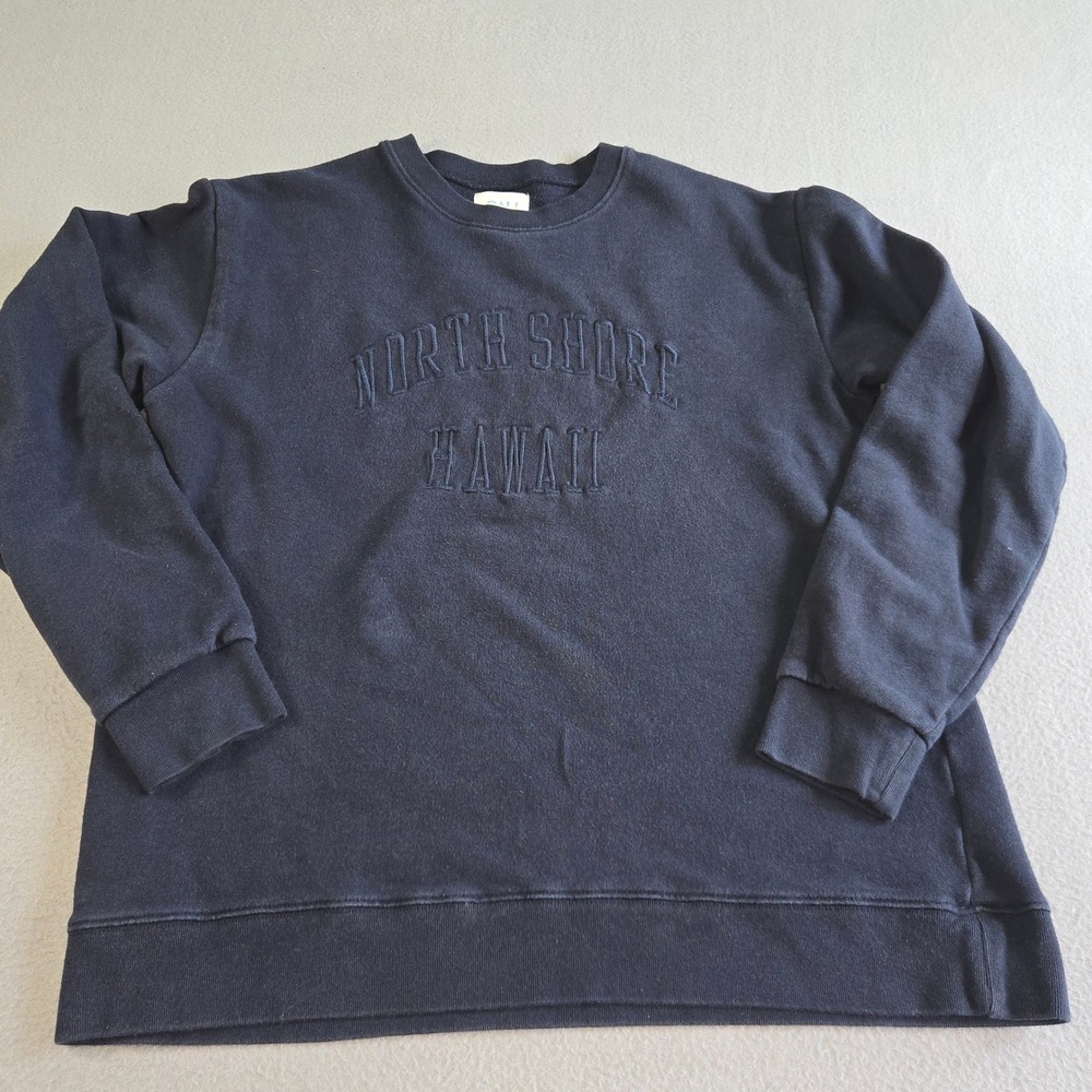 Cali 1850 Sweatshirt Women Small Navy Blue North Shore Hawaii Embroidered Crew